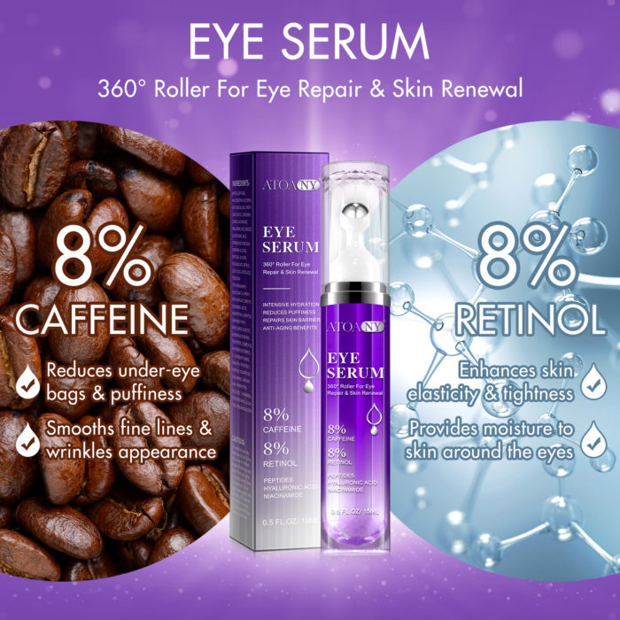 ATOANY OČESNI SERUM 360° masažni valjček za obnovo oči in kože - slika 2